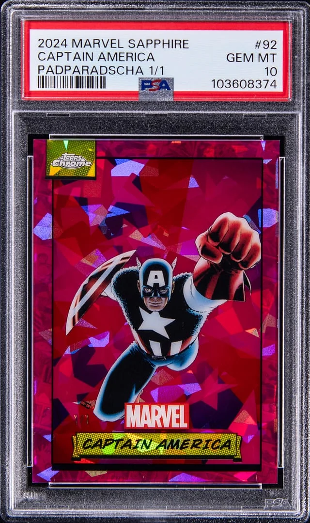 2024 Topps Chrome Captain America Marvel Gold Wave #92 card image