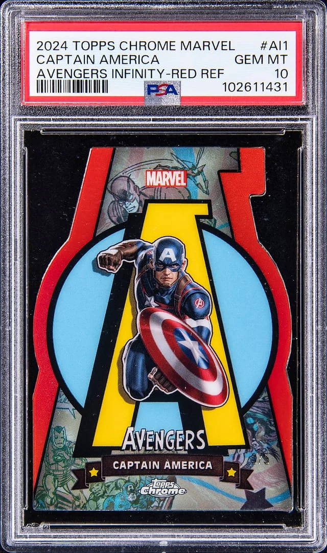2024 Topps Chrome Captain America Marvel Avengers Infinity #AI1 card image