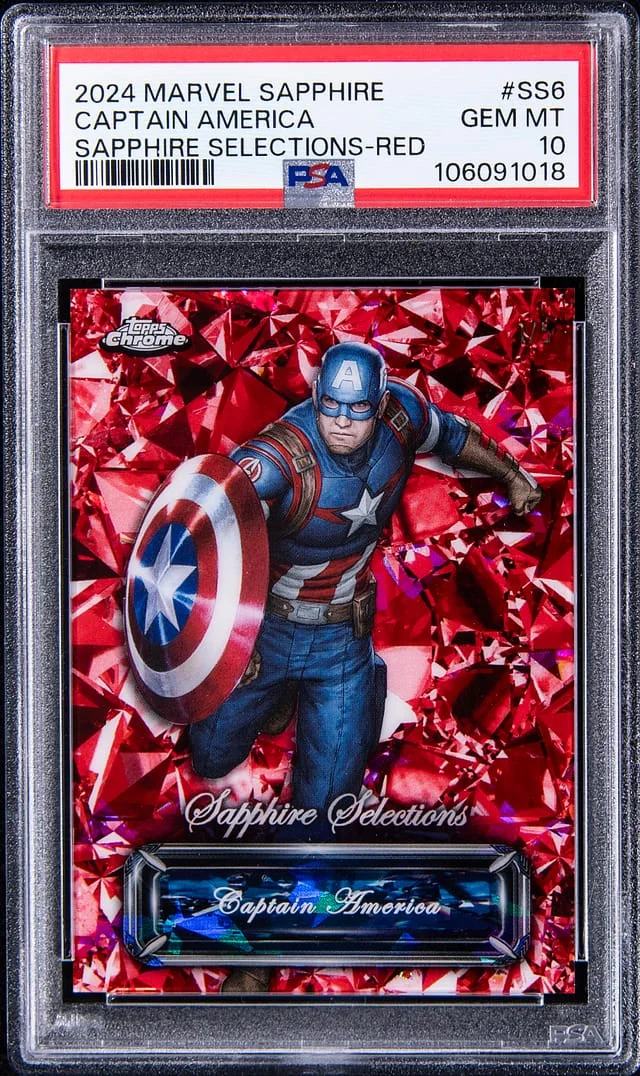 2024 Topps Chrome Captain America Marvel Sapphire Edition Sapphire Selections Red #SS-6 card image