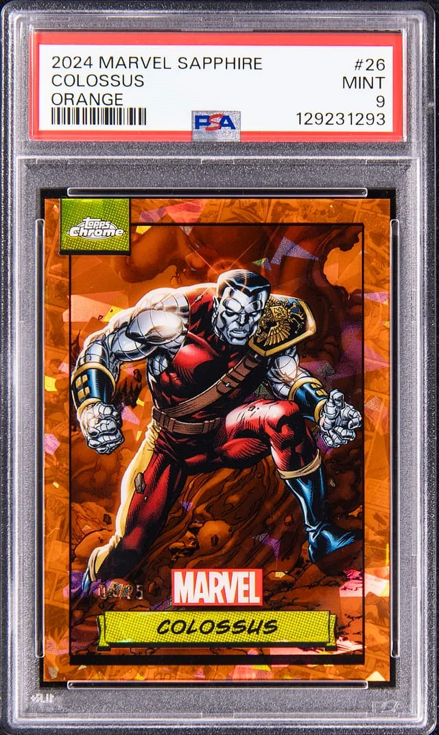 2024 Topps Chrome Colossus (04/25) Marvel Sapphire Orange #26 card image