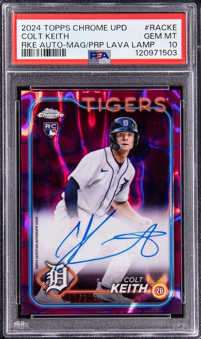 2024 Topps Chrome Colt Keith Autograph Magnificent Prospects Lava Lamp #RACKE card image