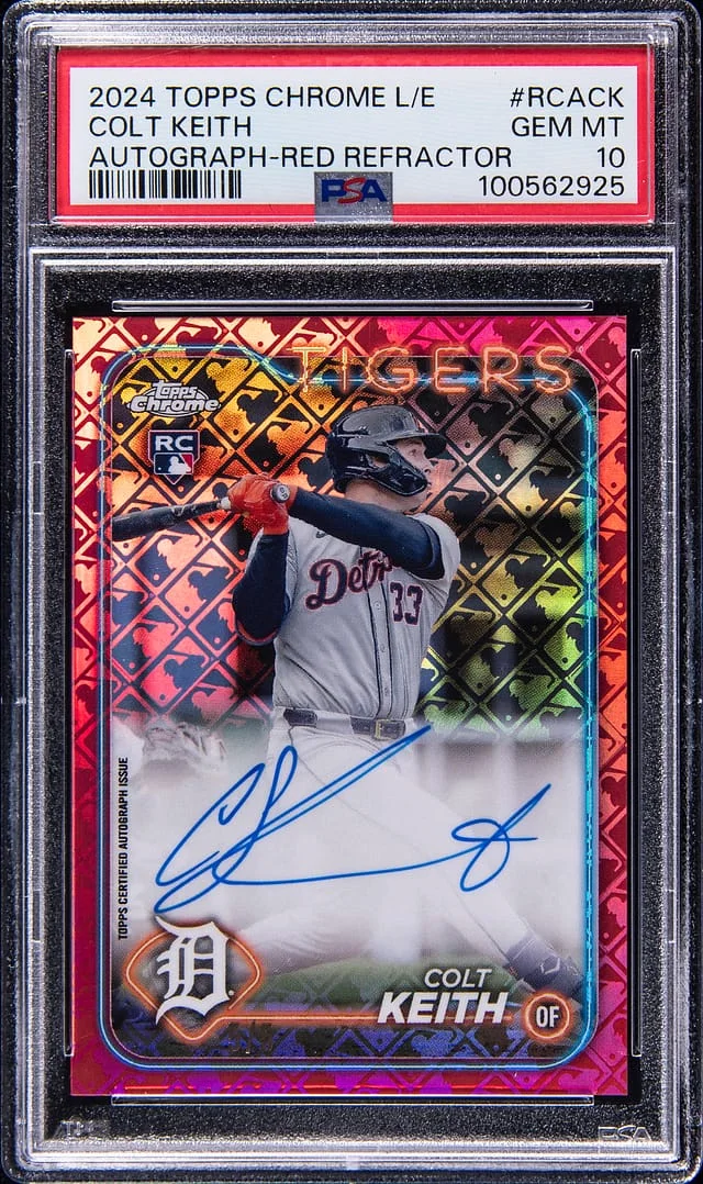 2024 Topps Chrome Colt Keith Edition Autograph Red Refractor #RCA-CK card image