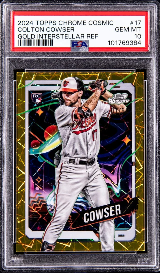 2024 Topps Chrome Colton Cowser Gold Interstellar Refractor #17 card image