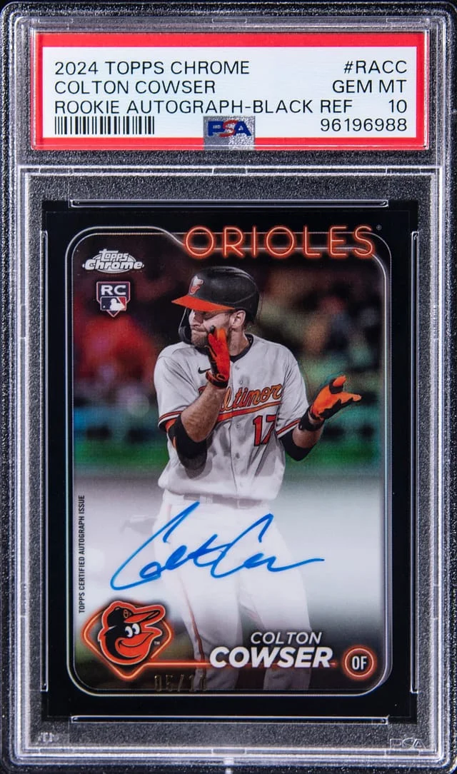 2024 Topps Chrome Colton Cowser Autographs Black Refractor #RACC card image