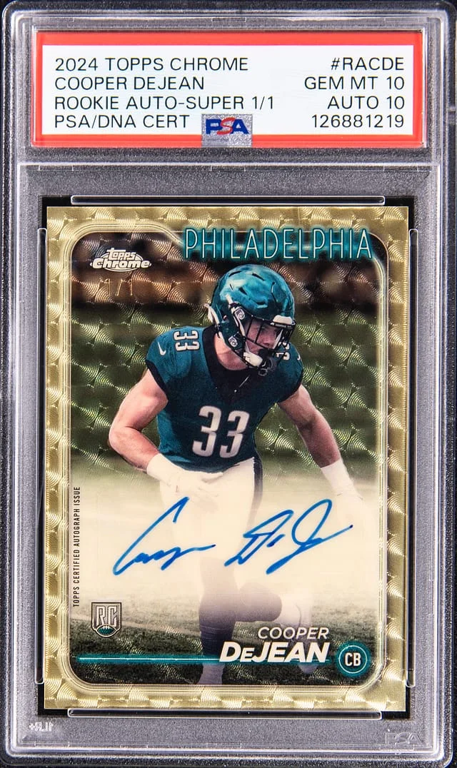 2024 Topps Chrome Cooper Dejean Autograph Superfractor #RA-CDE card image