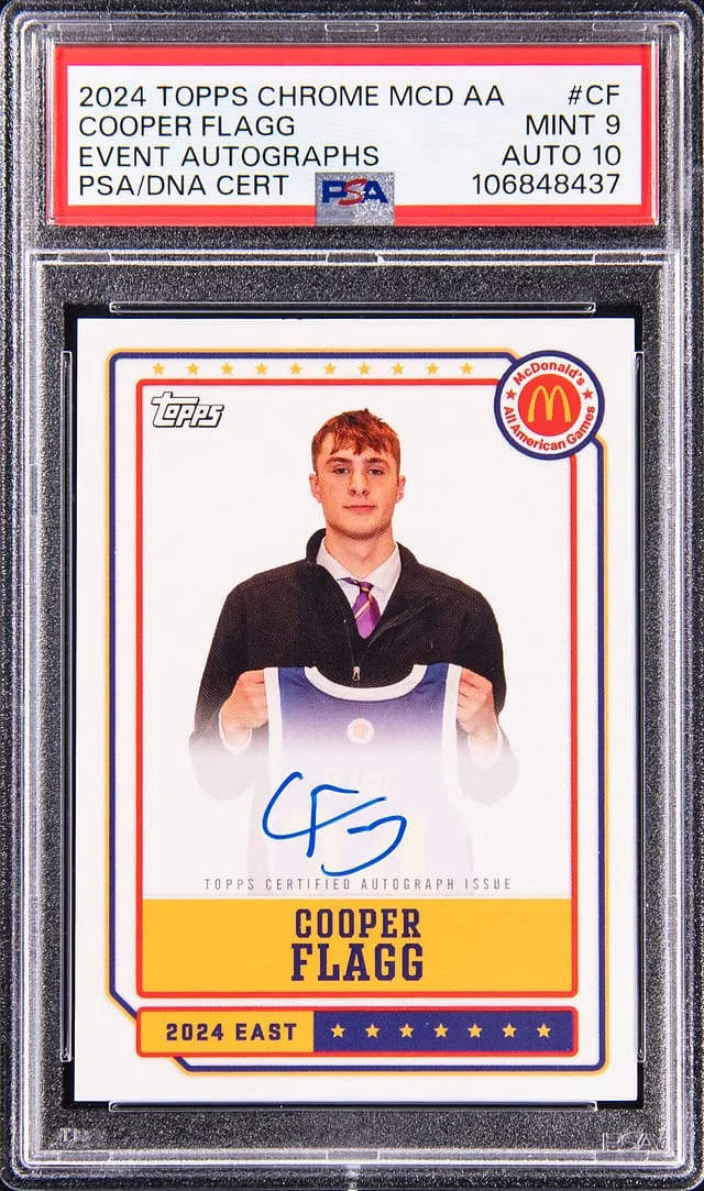 2024 Topps Chrome Cooper Flagg McDonald's All-American Event Autograph #EA-CF card image