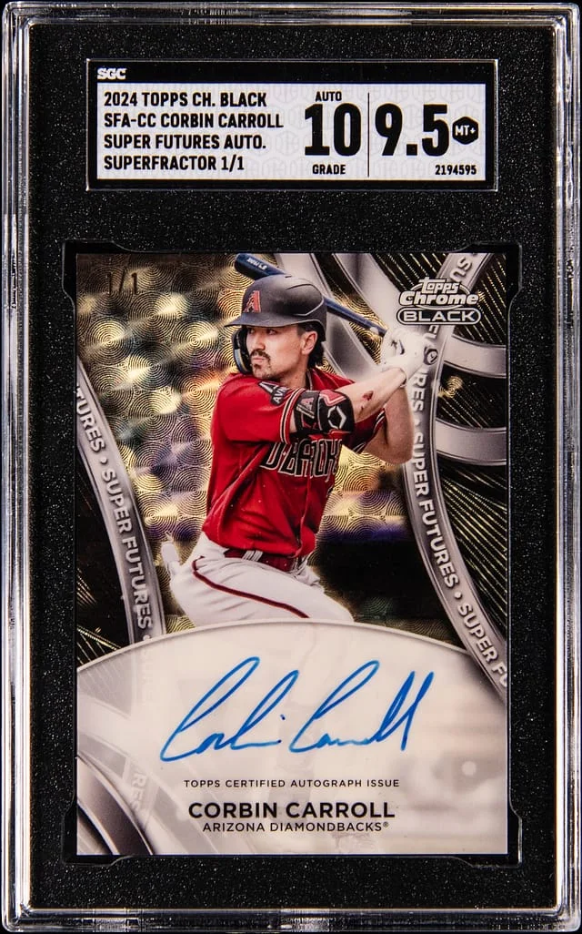 2024 Topps Chrome Corbin Carroll Super Futures Autograph SuperFractor #SFA-CC card image
