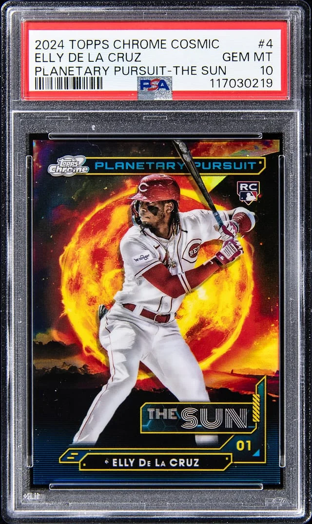 2024 Topps Chrome Cosmic Elly De La Cruz Planetary Pursuit The Sun #PPS-4 card image