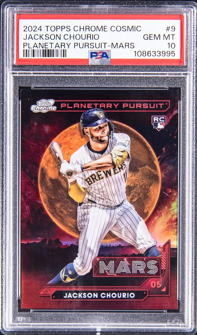 2024 Topps Chrome Cosmic Jackson Chourio Planetary Pursuit Mars #9 card image