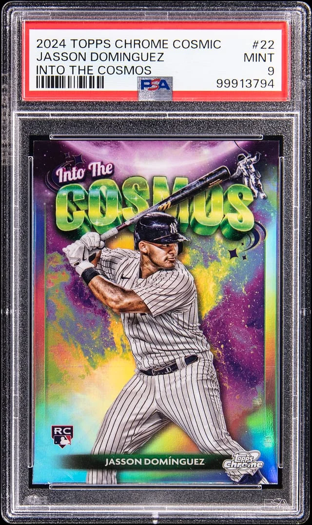 2024 Topps Chrome Cosmic Jasson Dominguez Into The Cosmos #22 card image