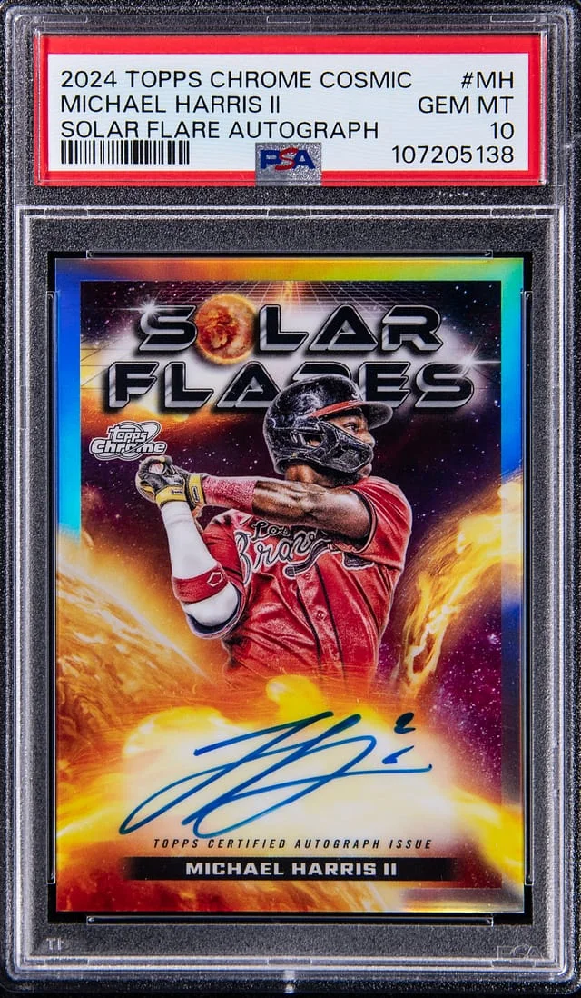2024 Topps Chrome Cosmic Michael Harris II Solar Flare Autograph #SFA-MH card image
