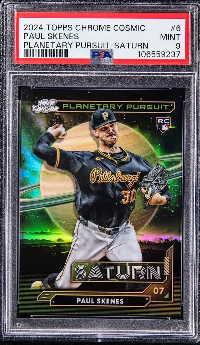 2024 Topps Chrome Cosmic Paul Skenes Planetary Pursuit Saturn #PPSA-6 card image