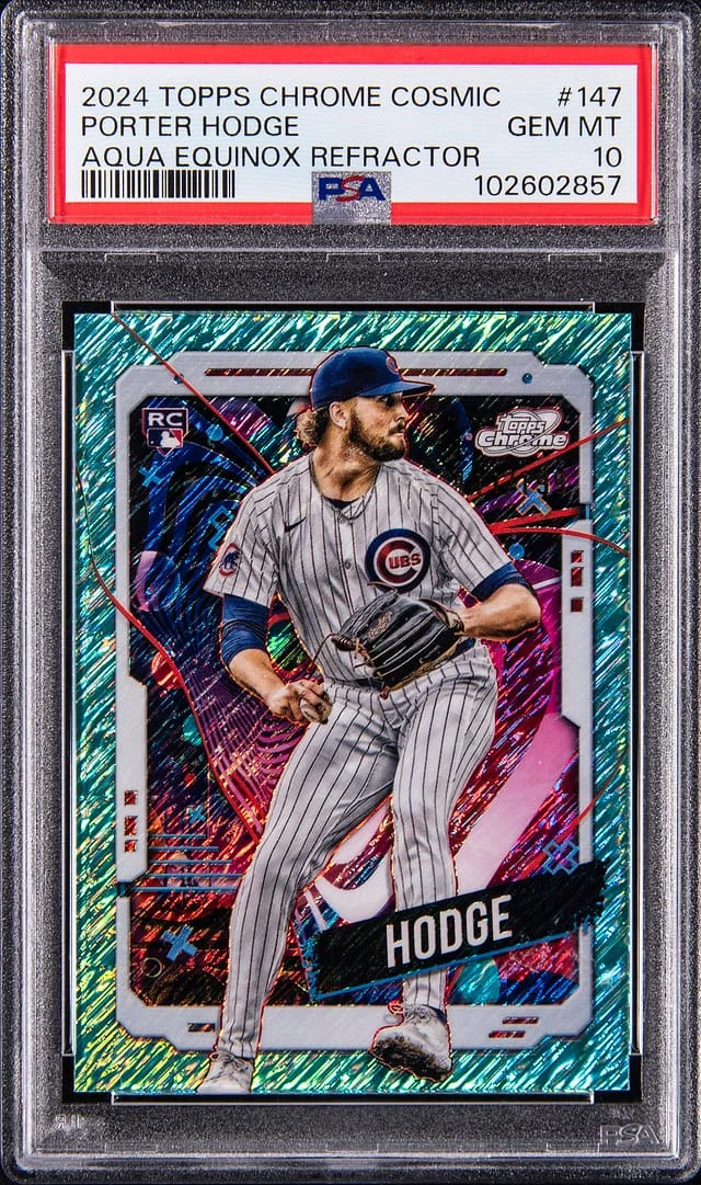 2024 Topps Chrome Cosmic Porter Hodge Aqua Equinox Refractor #147 card image