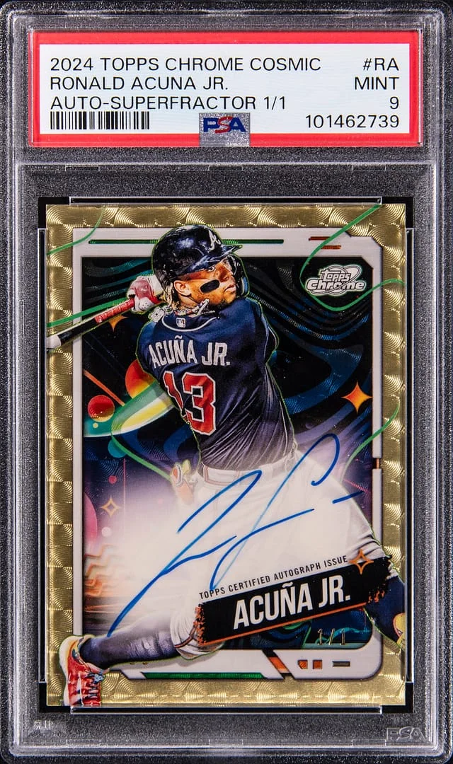 2024 Topps Chrome Cosmic Ronald Acuna Jr. Autographs SuperFractor #CCA-RA card image