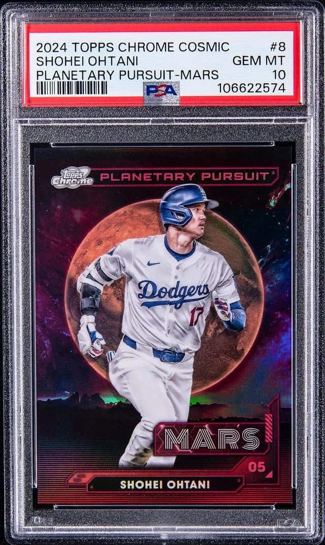 2024 Topps Chrome Cosmic Shohei Ohtani Planetary Pursuit Mars #PPMA-8 card image