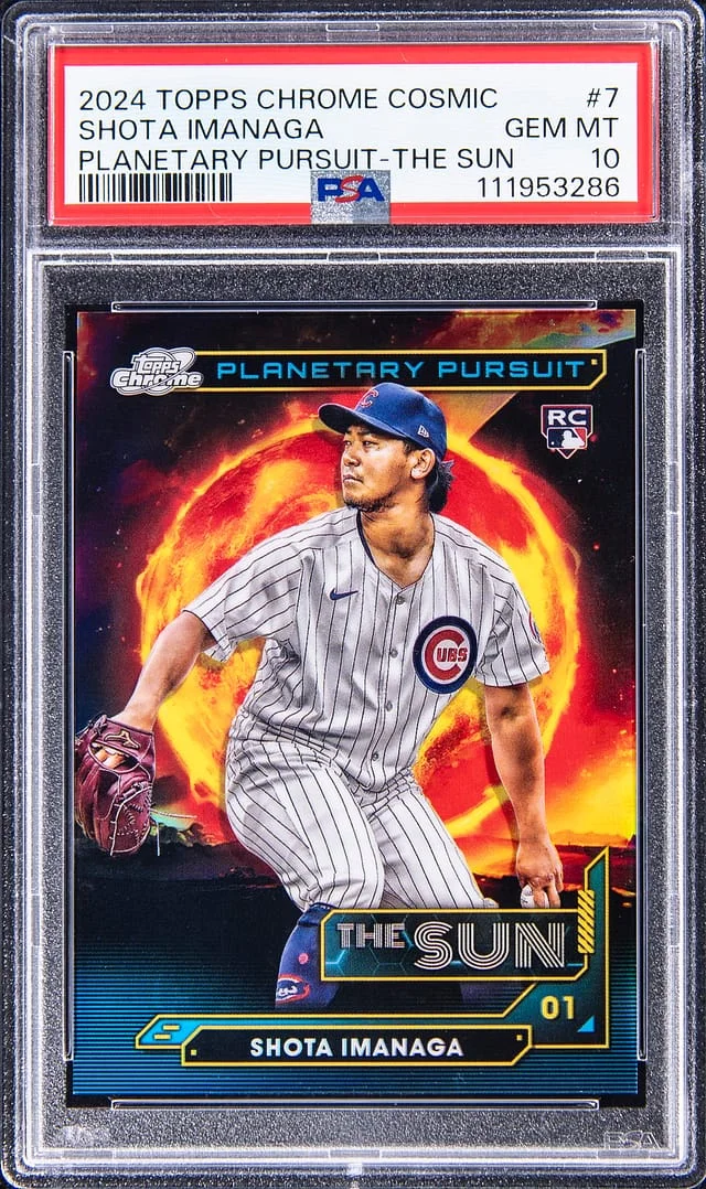 2024 Topps Chrome Cosmic Shota Imanaga Planetary Pursuit The Sun #7 card image