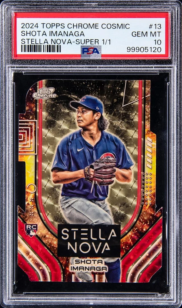 2024 Topps Chrome Cosmic Shota Imanaga Stella Nova SuperFractor #SN-13 card image