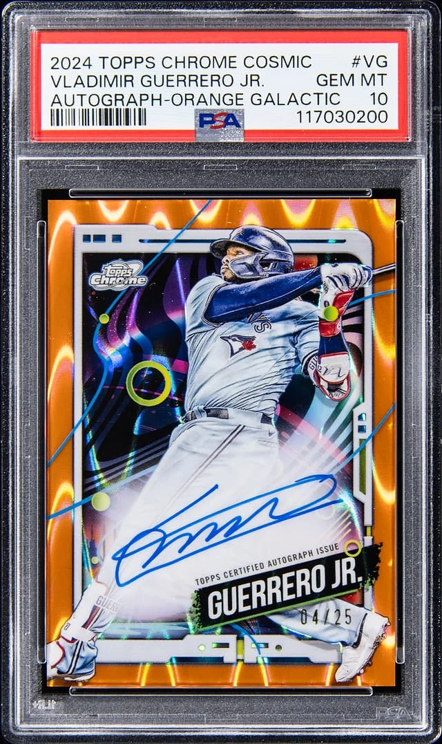 2024 Topps Chrome Cosmic Vladimir Guerrero Jr. Autograph Orange Galactic #CCA-VG card image