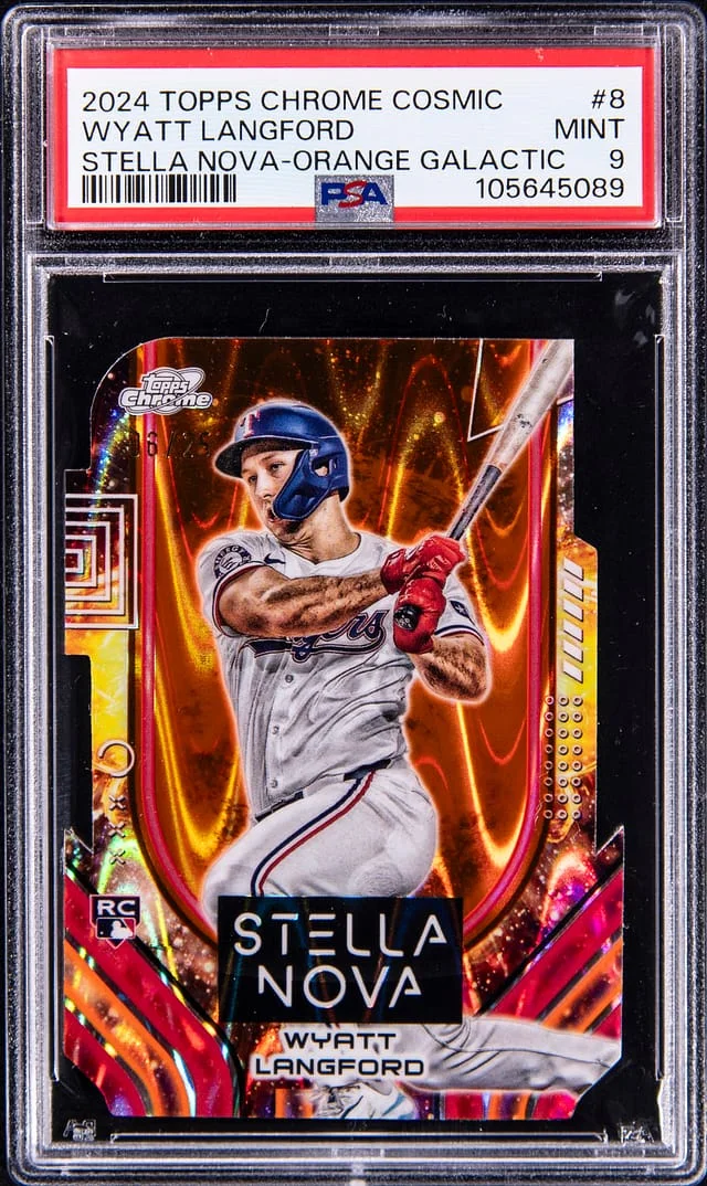 2024 Topps Chrome Cosmic Wyatt Langford Stella Nova Orange Galactic #8 card image