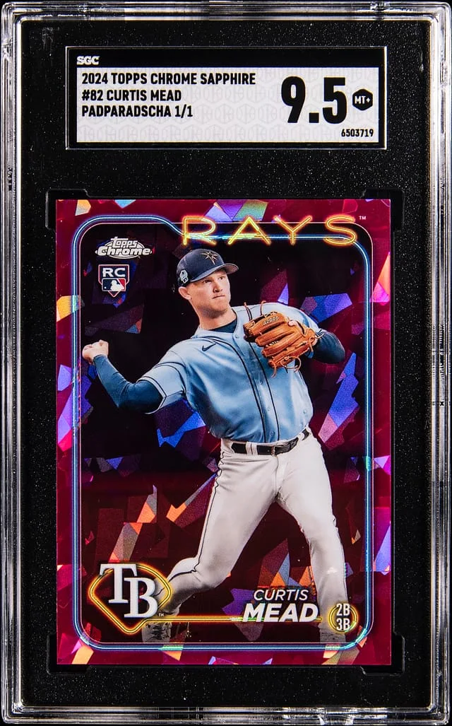 2024 Topps Chrome Curtis Mead Padparadscha #82 card image