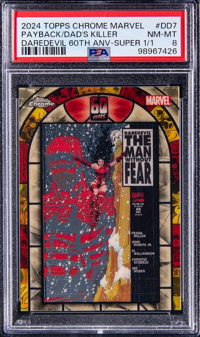 2024 Topps Chrome Daredevil Marvel 60th Anniversary SuperFractor #DD-7 card image
