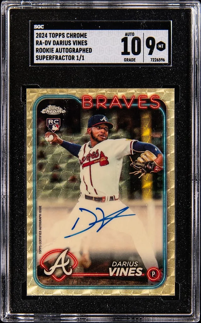 2024 Topps Chrome Darius Vines Autographs SuperFractor #RA-DV card image