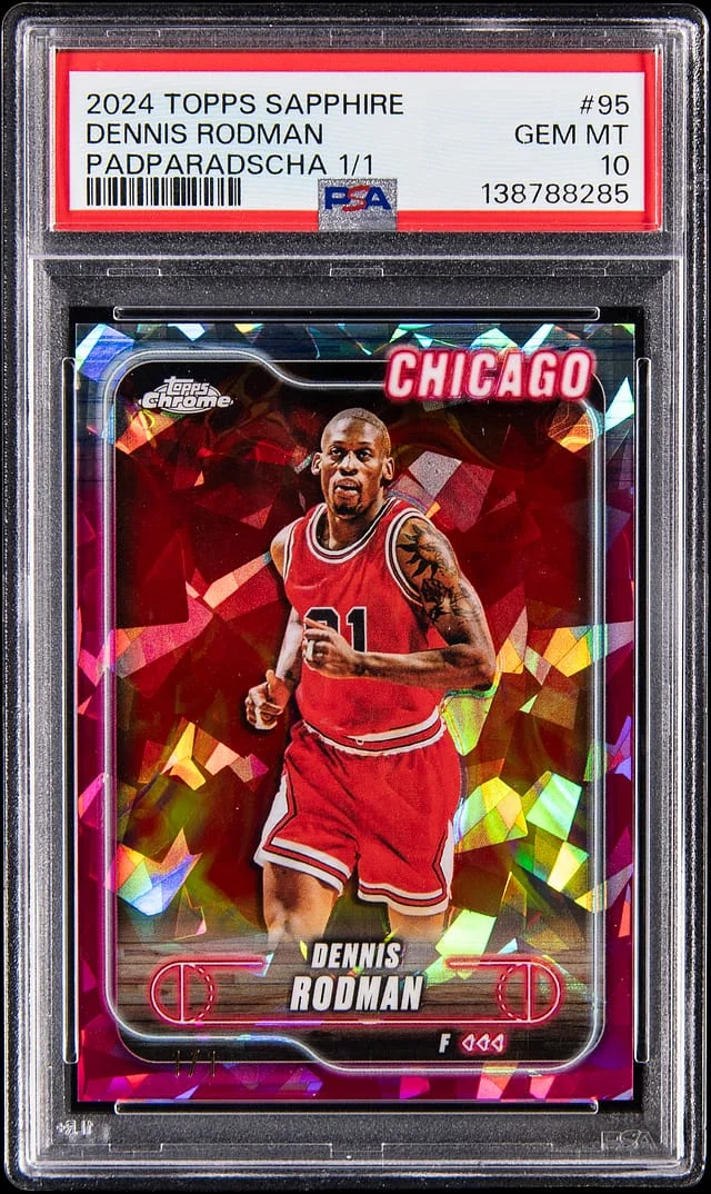 2024 Topps Chrome Dennis Rodman Padparadscha #95 card image