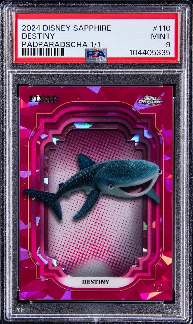 2024 Topps Chrome Destiny Disney Sapphire Edition Padparadscha #110 card image