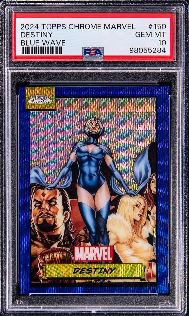 2024 Topps Chrome Destiny Marvel Blue Wave #150 card image
