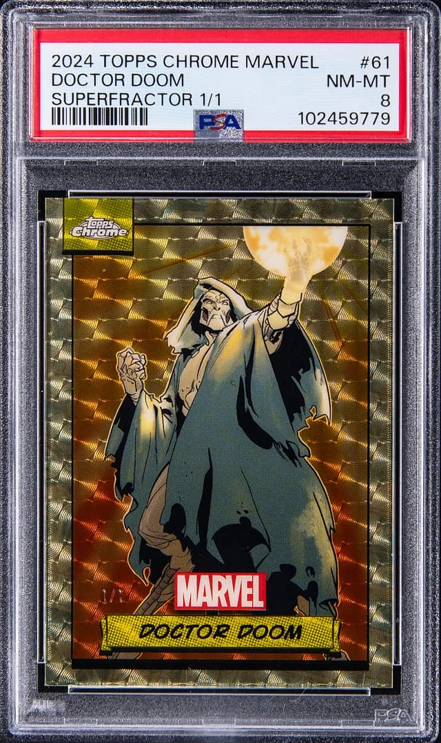 2024 Topps Chrome Doctor Doom Marvel SuperFractor #61 card image