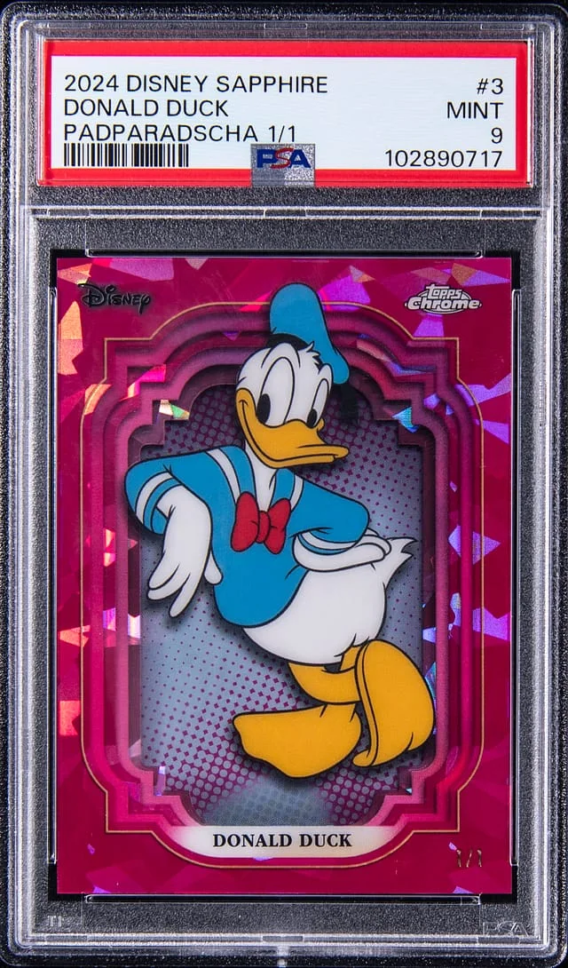 2024 Topps Chrome Donald Duck Disney Sapphire Gold #3 card image