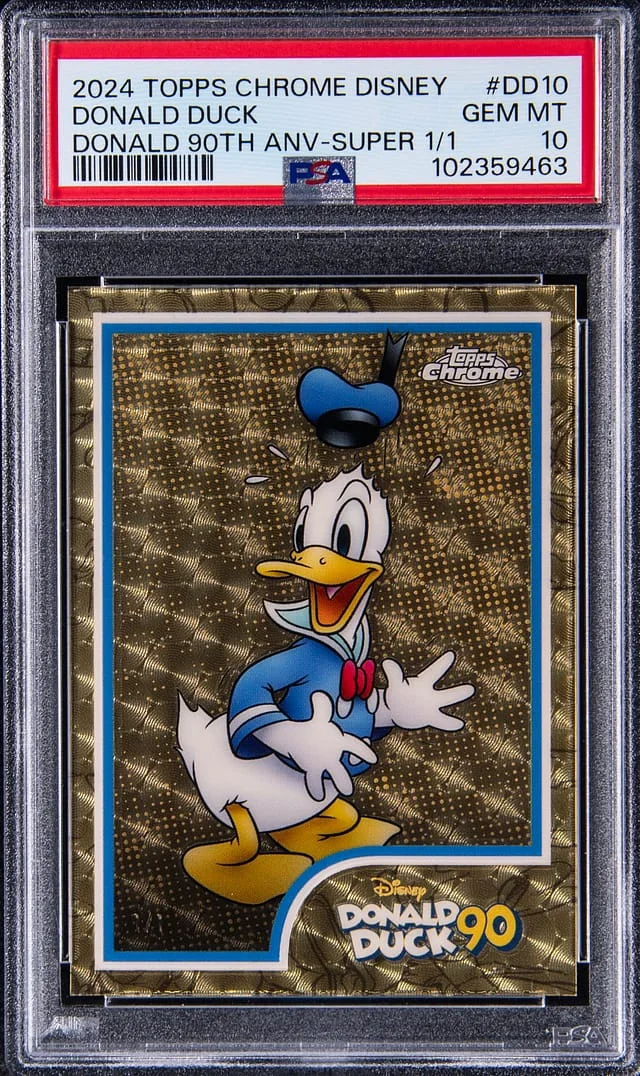 2024 Topps Chrome Donald Duck Disney 90th Anniversary SuperFractor #DD-10 card image