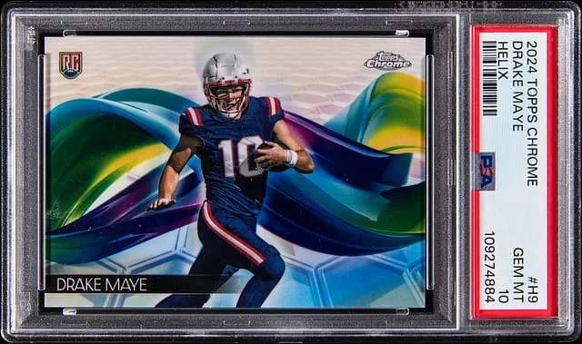 2024 Topps Chrome Drake Maye Helix #H-9 card image