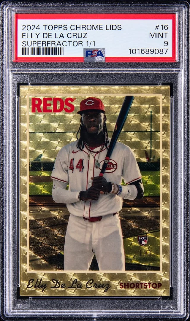 2024 Topps Chrome Elly De La Cruz Lids SuperFractor #16 card image