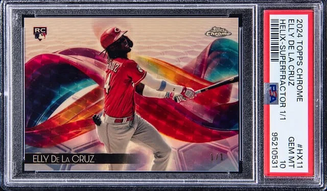 2024 Topps Chrome Elly De La Cruz Helix SuperFractor #HX-11 card image