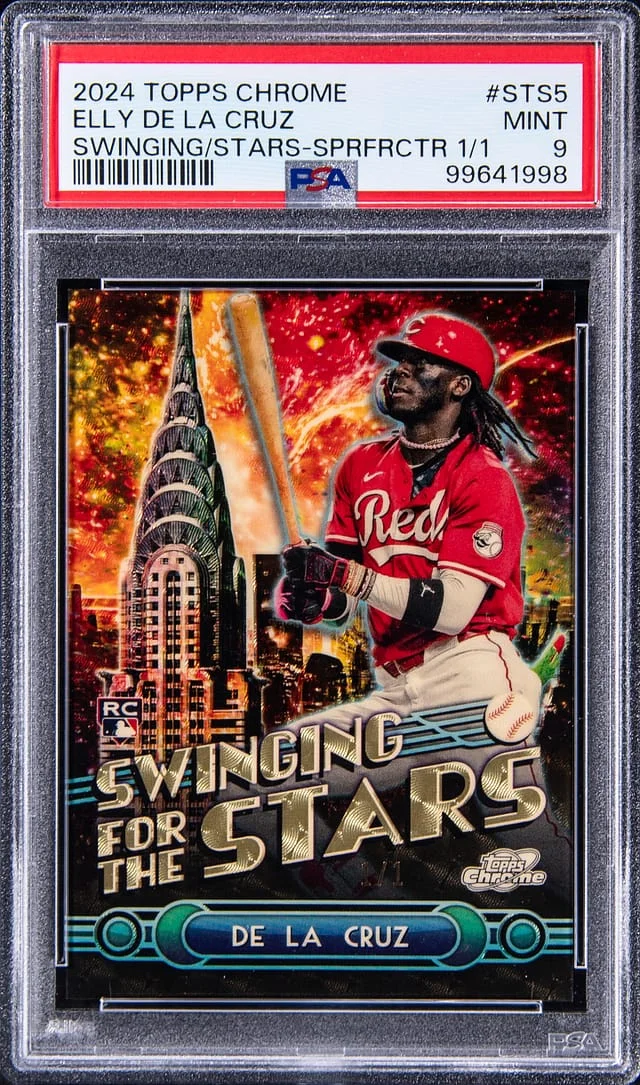 2024 Topps Chrome Elly De La Cruz Swinging for the Stars SuperFractor #STS-5 card image