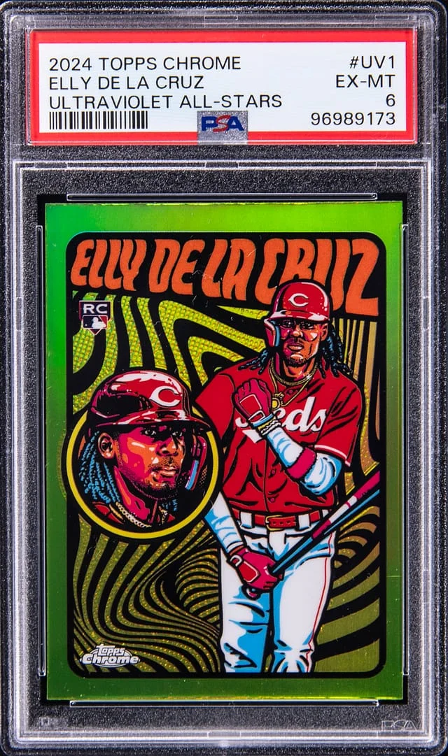 2024 Topps Chrome Elly De La Cruz Ultra Violet All-Stars #UV-1 card image