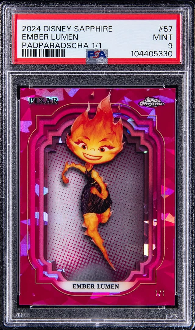 2024 Topps Chrome Ember Lumen Disney Sapphire Edition Padparadscha #57 card image