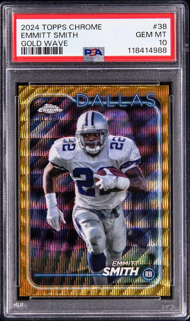 2024 Topps Chrome Emmitt Smith Gold Wave #38 card image