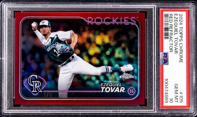 2024 Topps Chrome Ezequiel Tovar Red Refractor #105 card image