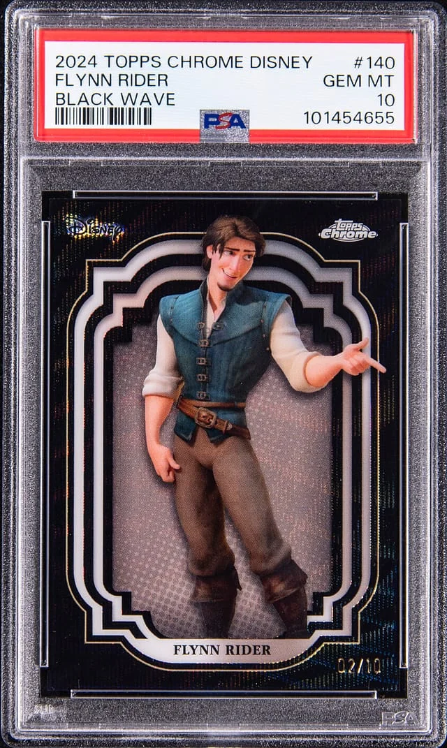 2024 Topps Chrome Flynn Rider Disney Black Wave Refractor #140 card image