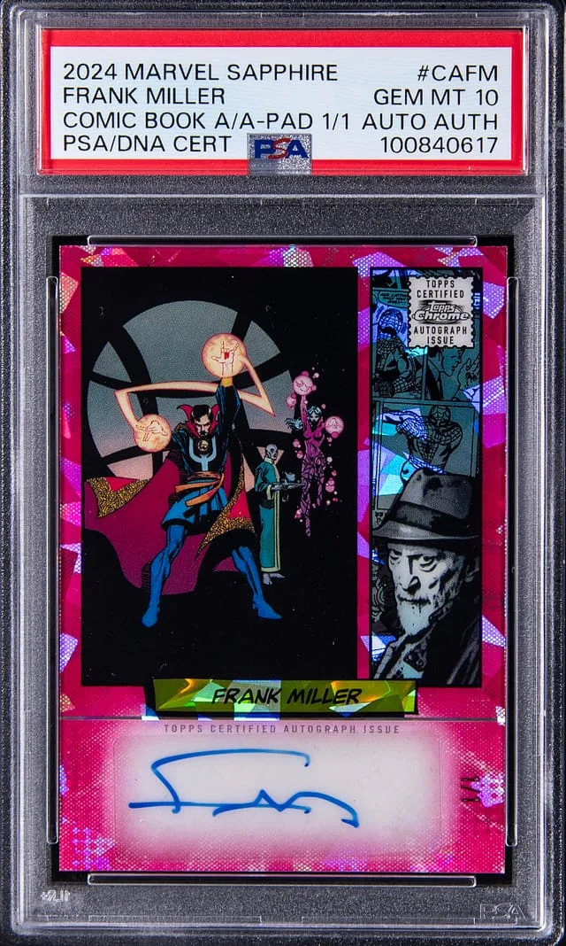 2024 Topps Chrome Frank Miller Marvel Comic Book Artist Autograph Purple Refractor #CA-FM card image