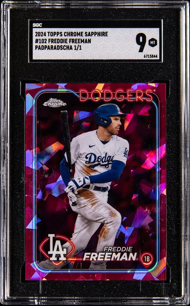 2024 Topps Chrome Freddie Freeman Padparadscha #102 card image