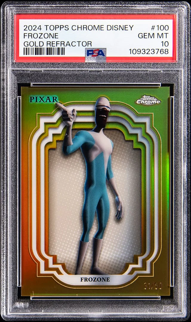 2024 Topps Chrome Frozone Disney Gold Refractor #100 card image