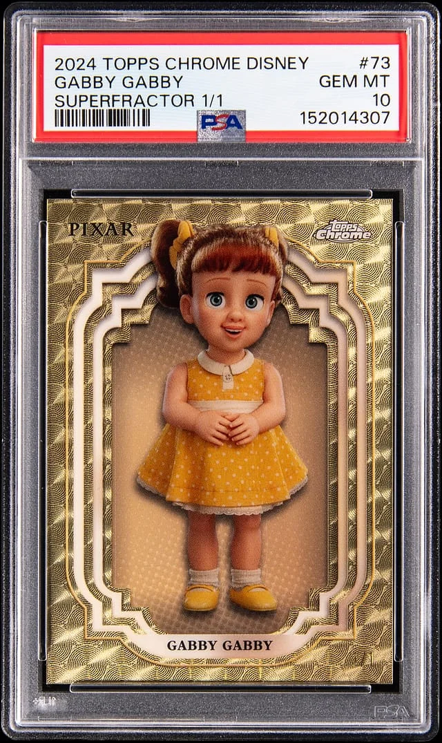 2024 Topps Chrome Gabby Gabby (1/1) Disney SuperFractor #73 card image