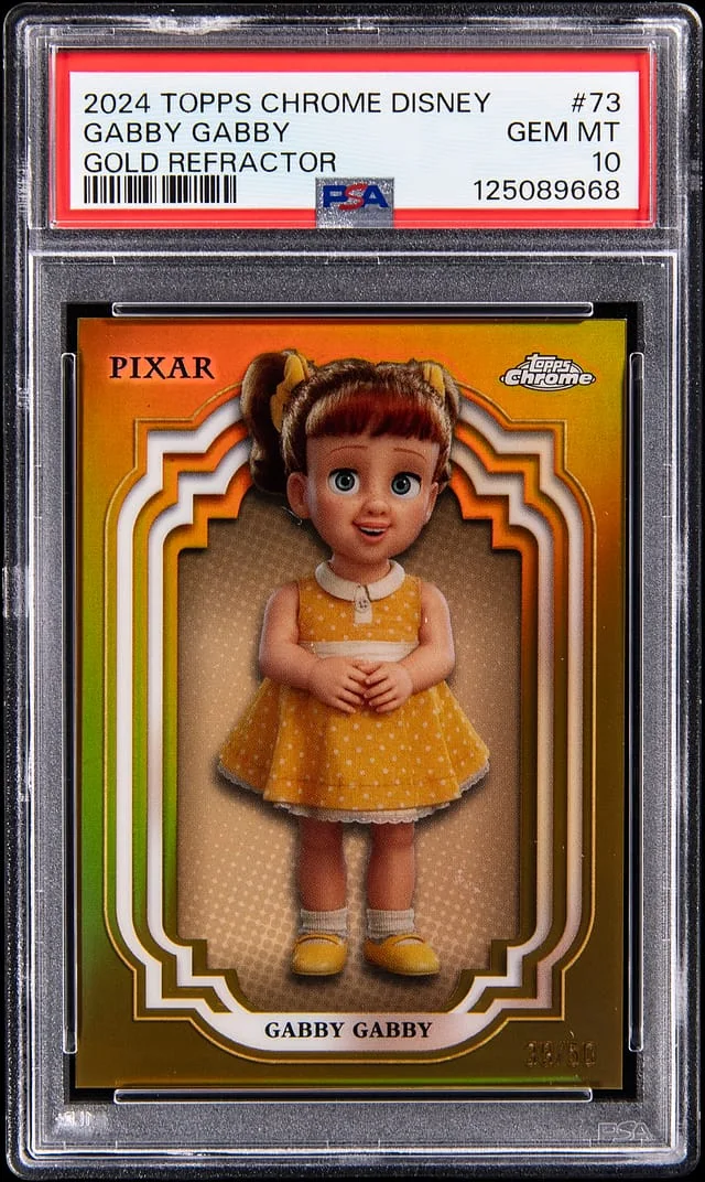 2024 Topps Chrome Gabby Gabby Disney Gold Refractor #73 card image