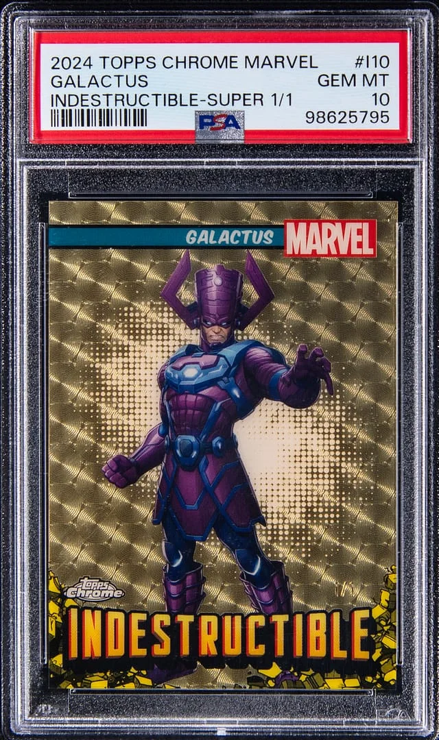 2024 Topps Chrome Galactus Marvel Indestructible SuperFractor #I-10 card image