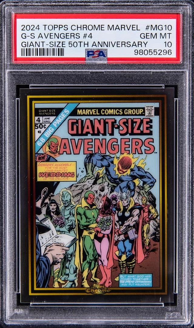 2024 Topps Chrome Giant-Size Avengers #4 Marvel Giant-Size 50th Anniversary #MG-10 card image