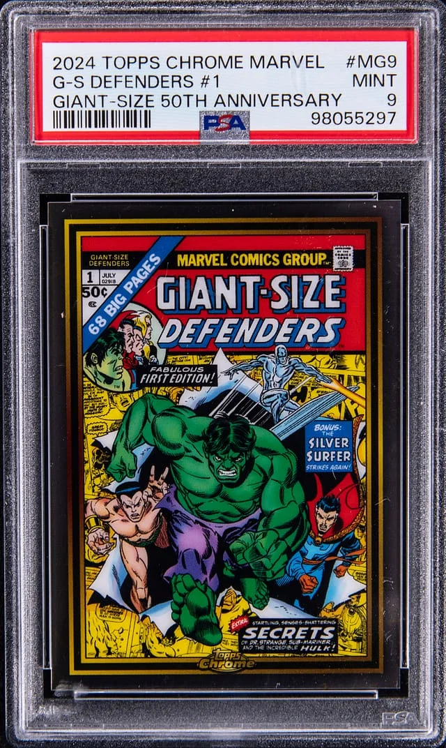 2024 Topps Chrome Giant-Size Defenders #1 Marvel Giant-Size 50th Anniversary #MG-9 card image