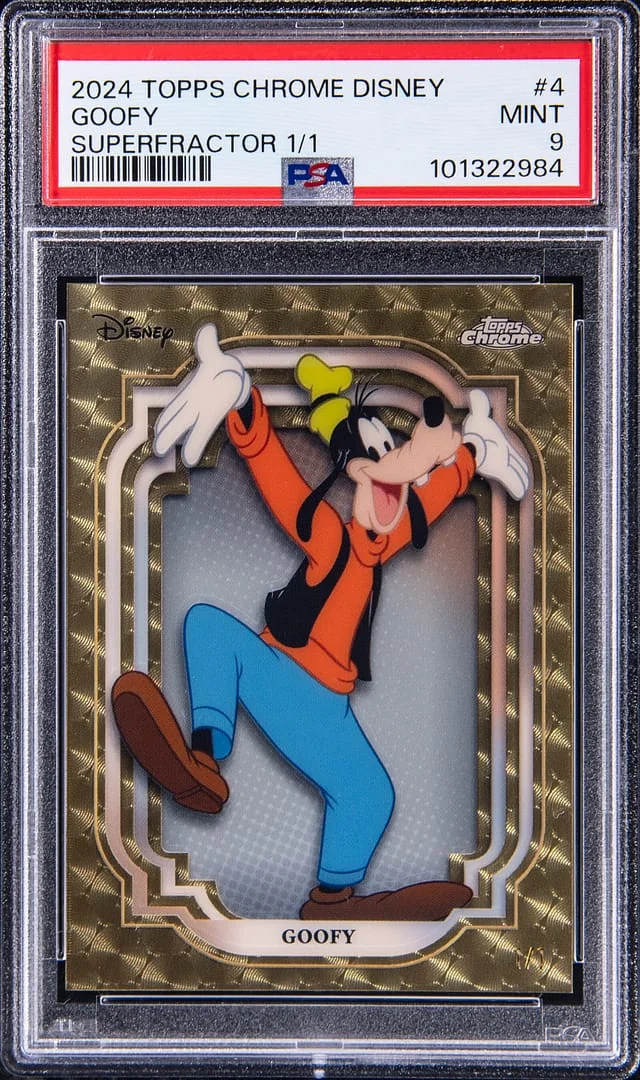 2024 Topps Chrome Goofy Disney Sapphire Gold #4 card image